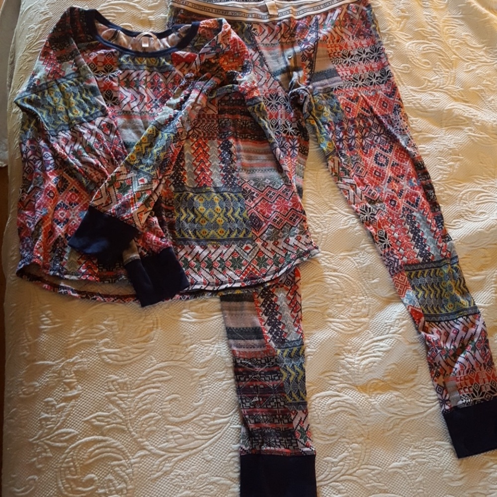Victoria Secret thermal pajamas size Large
