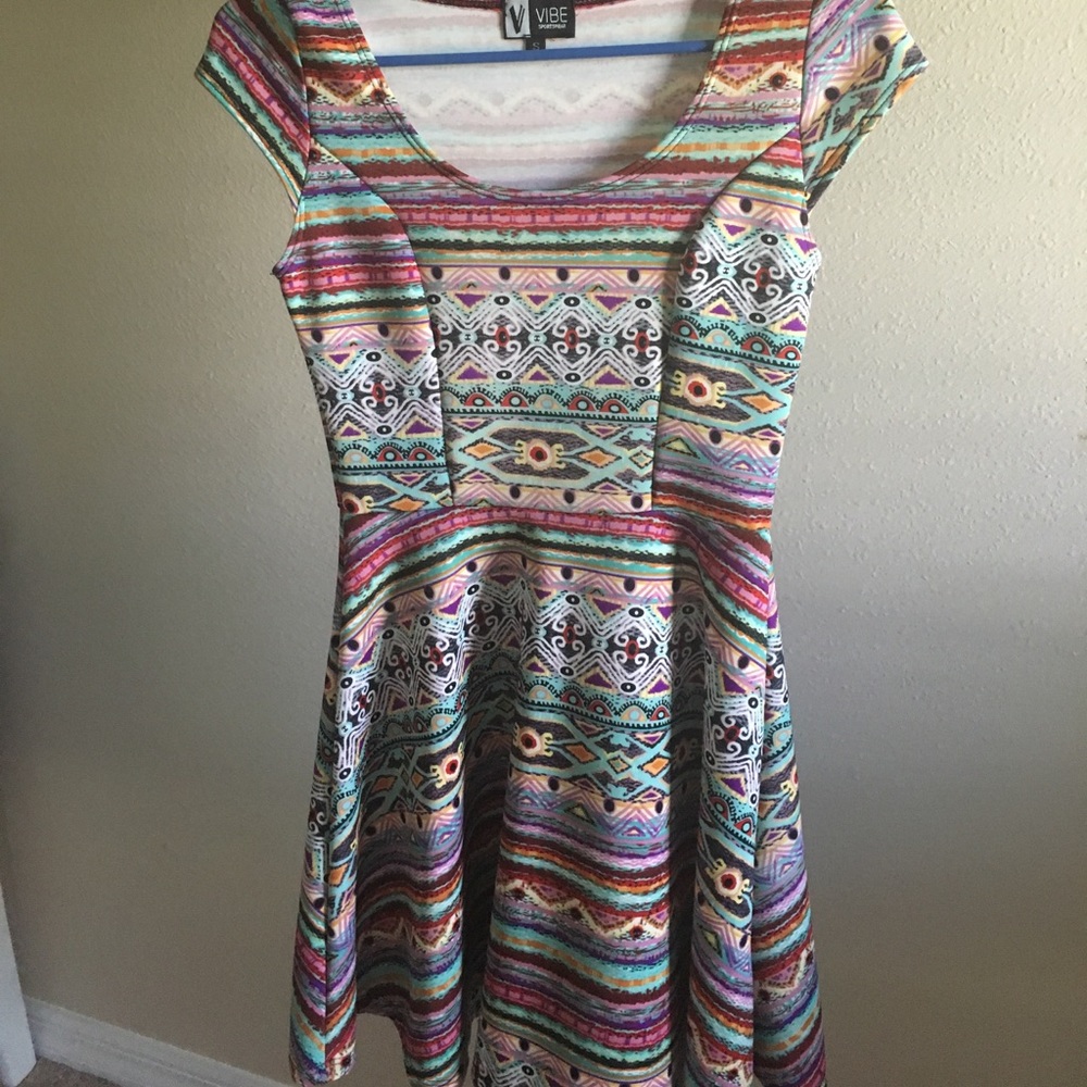 Tribal print Skater dress