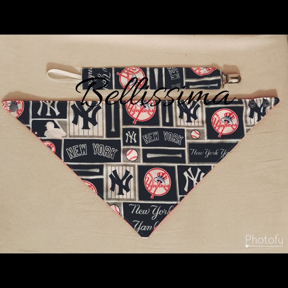 Handmade Bandana Bibs and pacifier clip