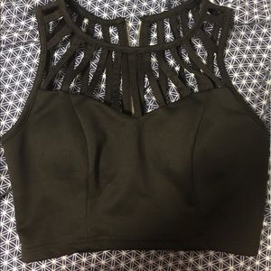 Black crop top