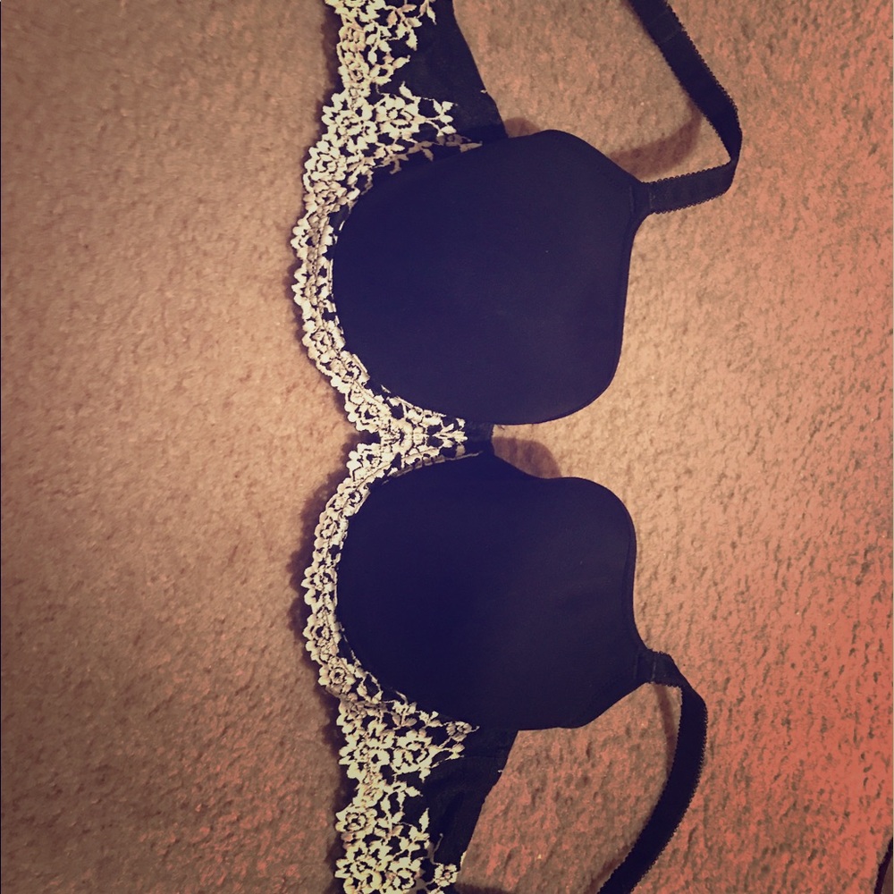Black bra with lace detail