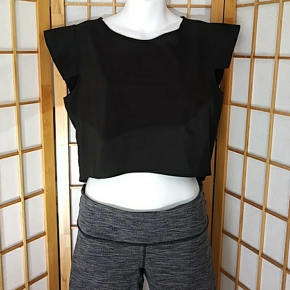 b. jewel Tops - Crop black top