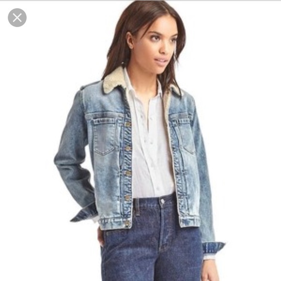 gap jean jacket sherpa