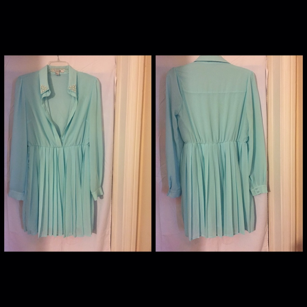 Sheer Turquoise Dress