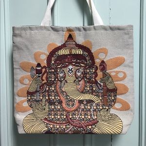 Elephant Print Handmade Stitched Shoulder Bag