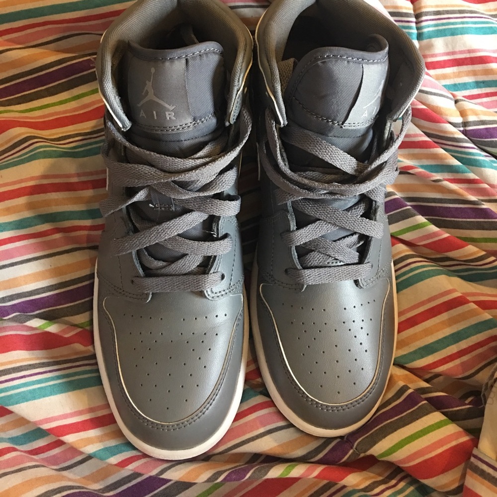 Brand new never worn gray and white  Air Jordan's!