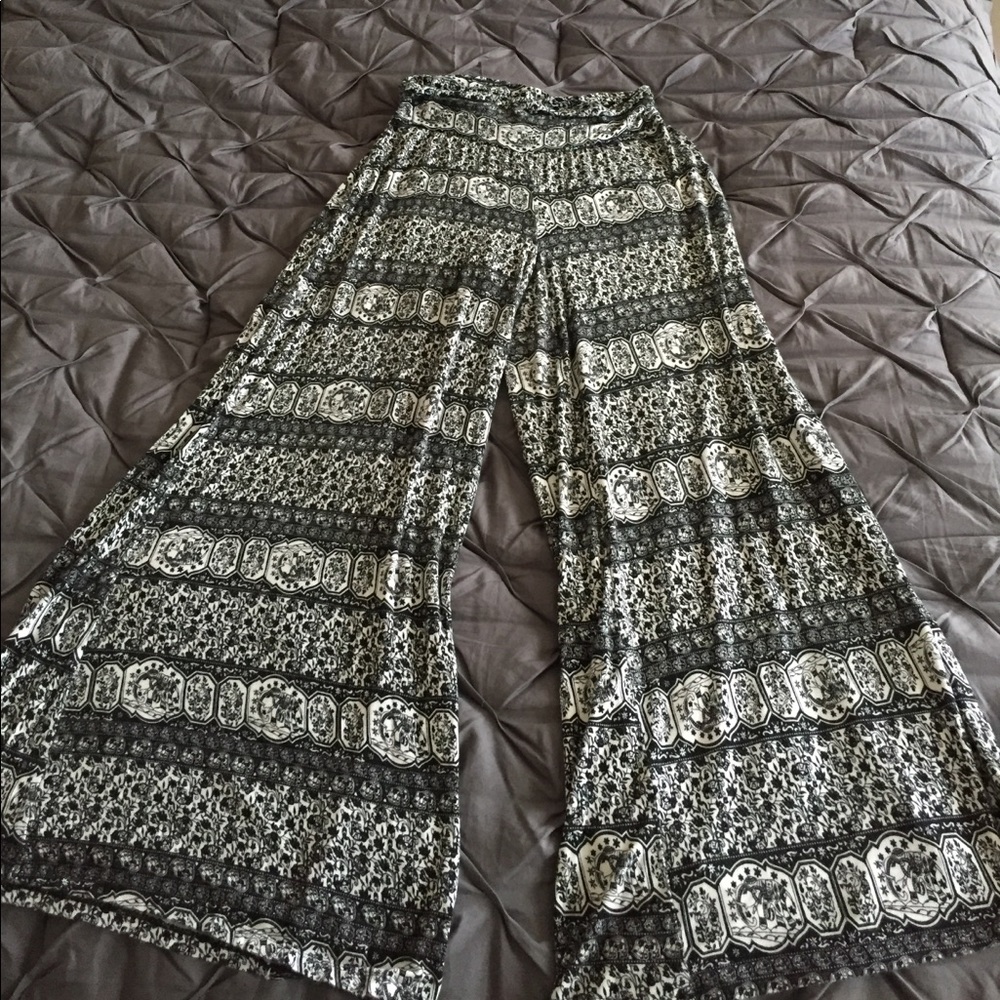 Elephant print flowy boho pants
