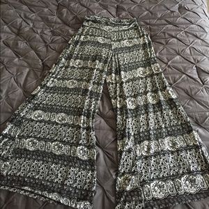 Elephant print flowy boho pants
