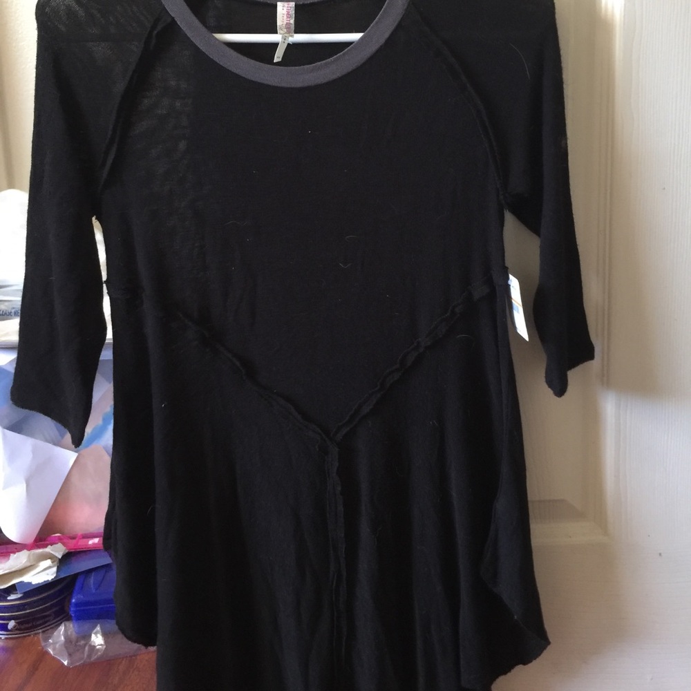 NWT free people tunic! black!