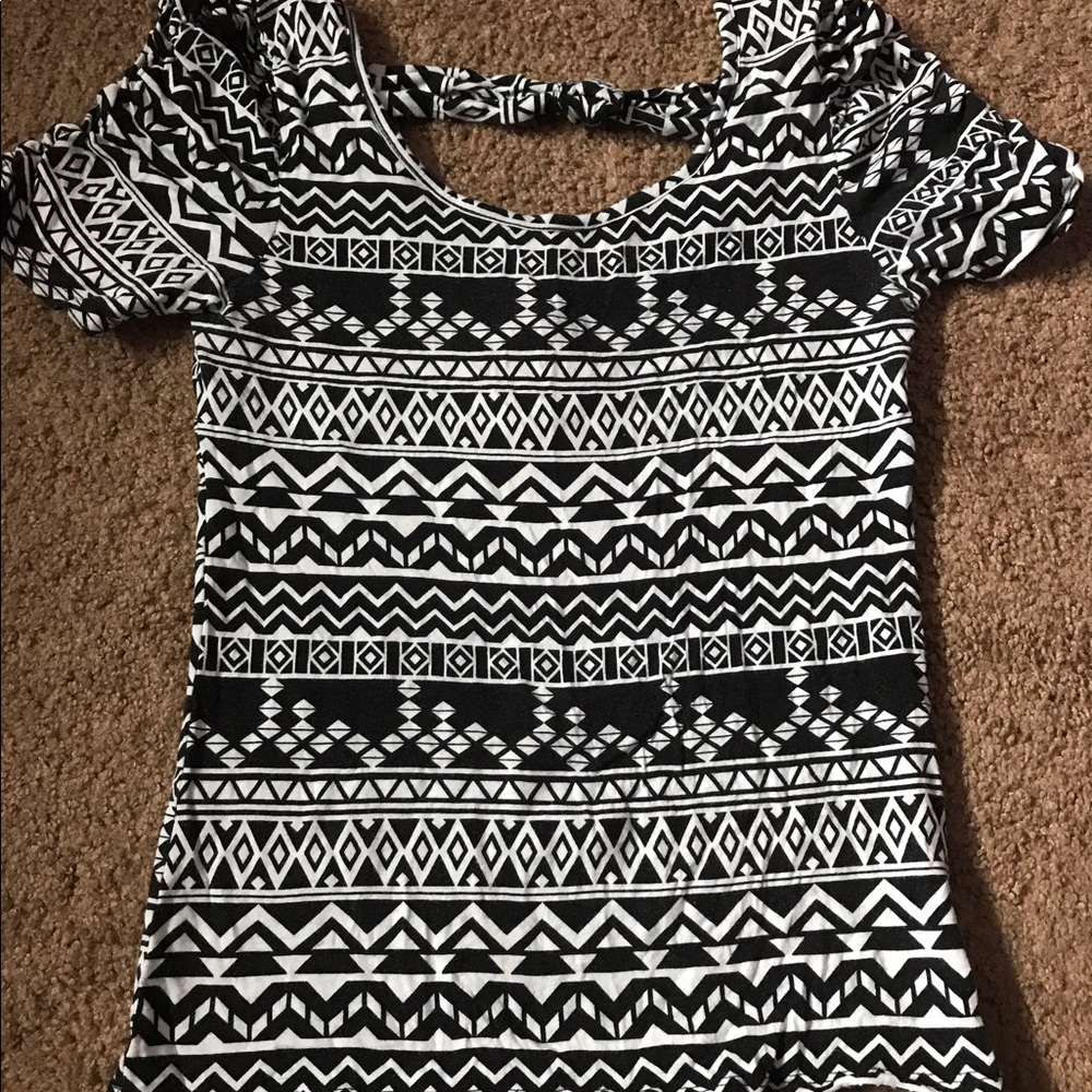 Black and White Aztec Shirt