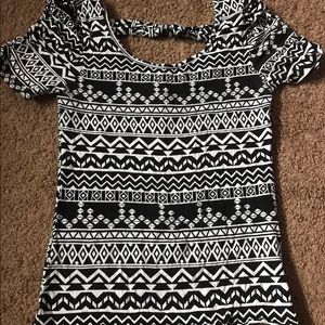 Black and White Aztec Shirt