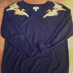 Altuzzara for Target black and gold cranes sweater