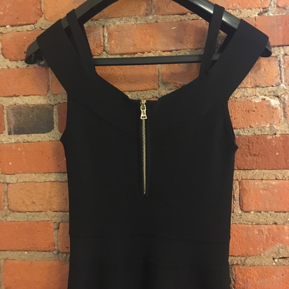 Milly black off the shoulder fit and flare dress - Picture 7 of 7