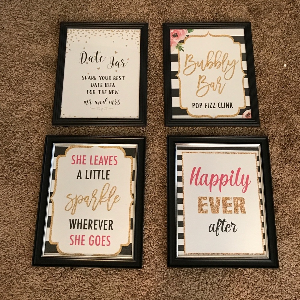 FRAMED BRIDAL SHOER SIGNS