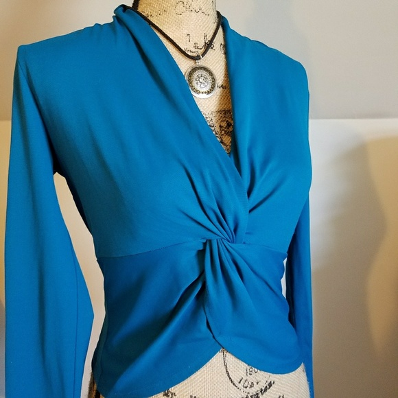 Tops - Twist-Knot Crop Blouse