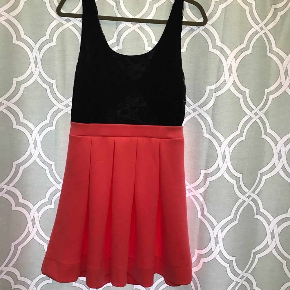 Black & Hot Pink Dress