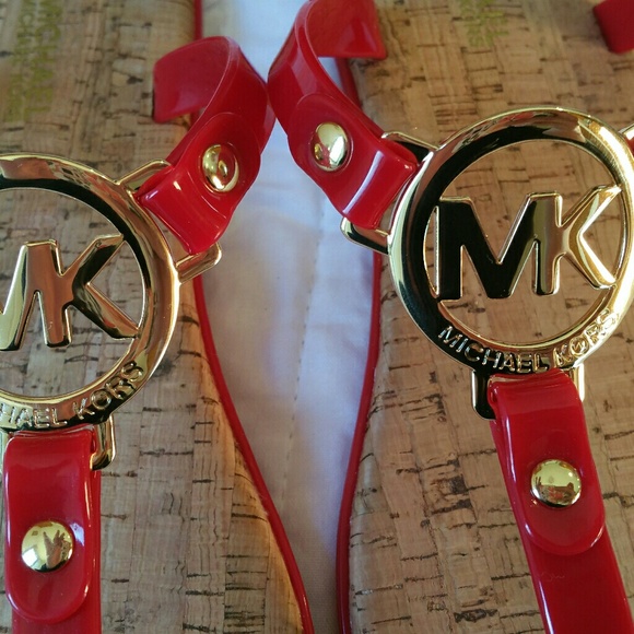 •michael kors• signature red cork sandals - Picture 6 of 6