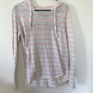 PINK striped hoodie