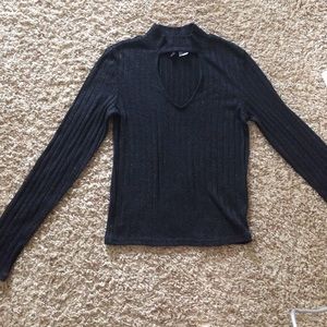 High Neck Cutout Going Out Top