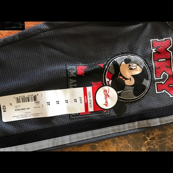 Okie Dokie pans, 100% polyester dark grey 2T - Picture 2 of 4