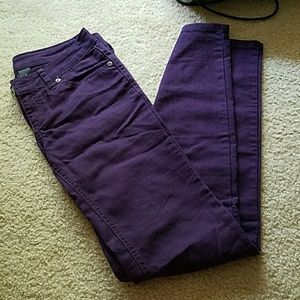 Purple skinny jeans