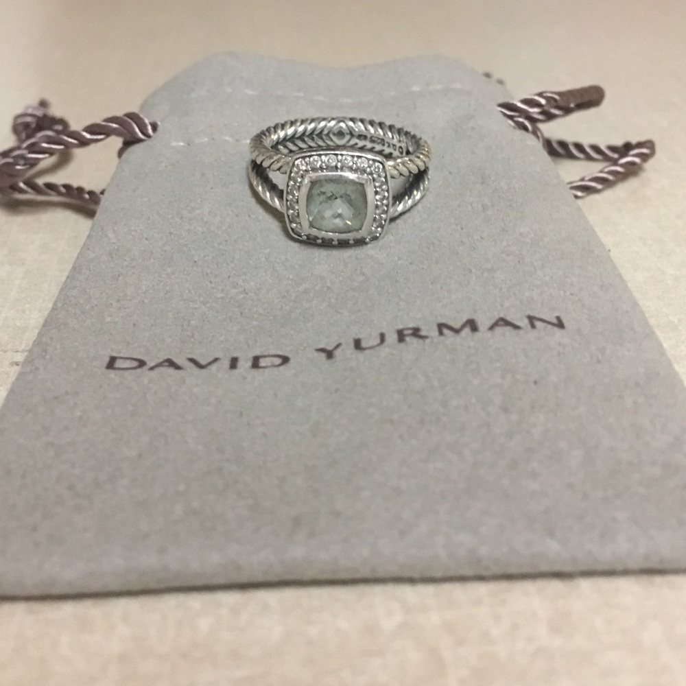 David Yurman Petite Albion Prasolite Ring