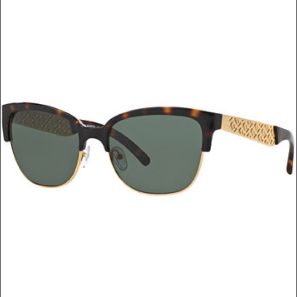 TORY BURCH Metal Fret-T  Rectangle sunglasses