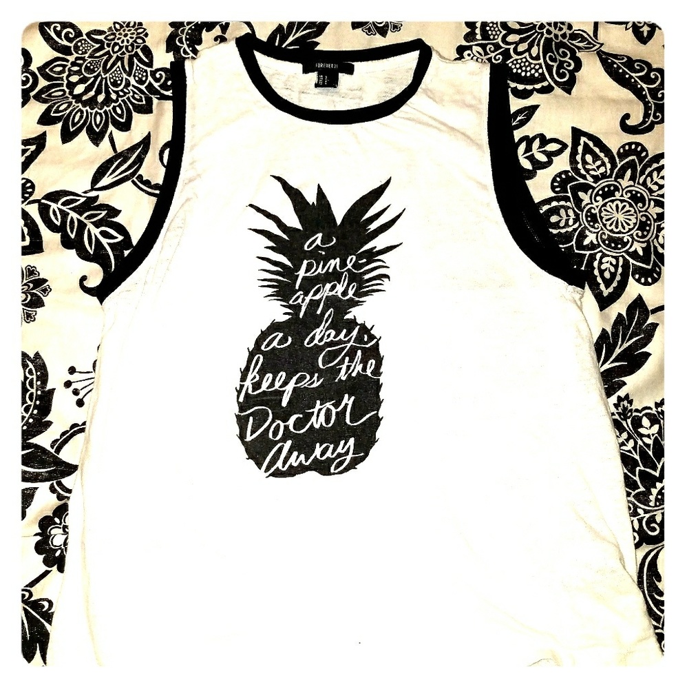 White Graphic Print Tank Top