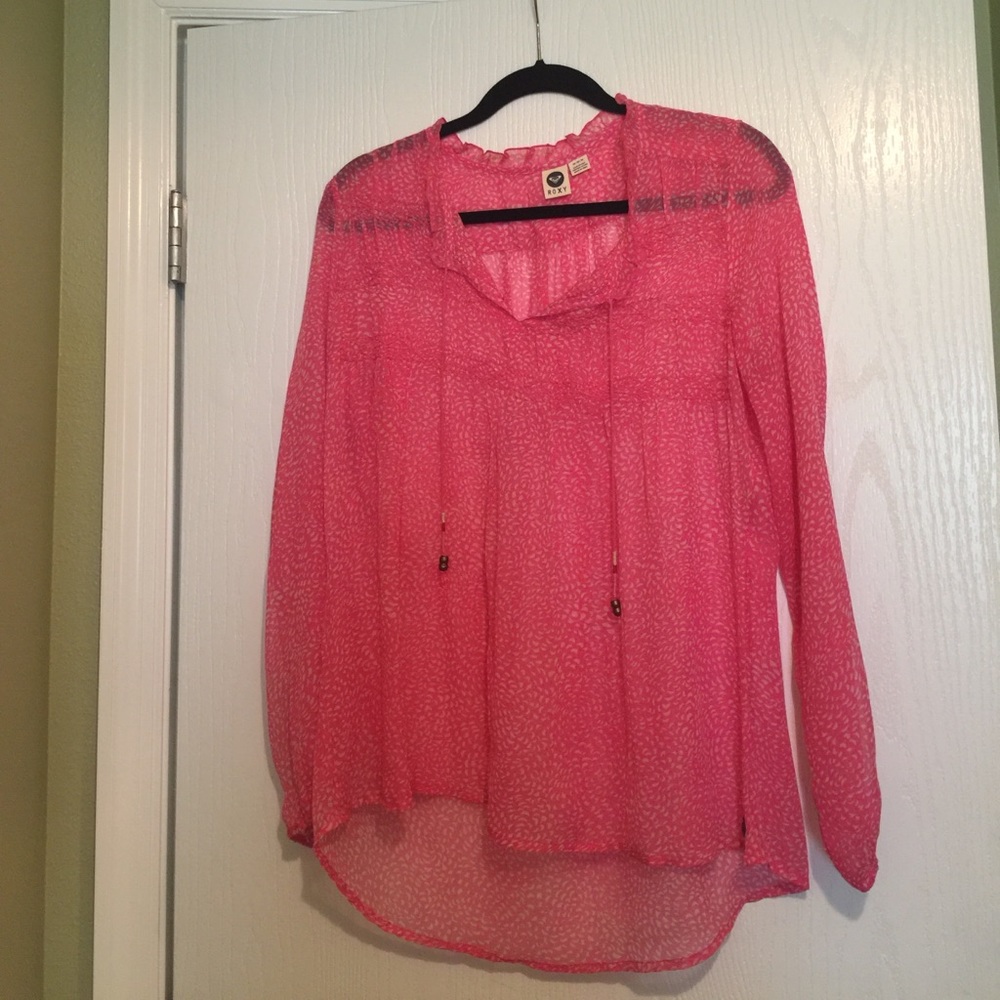 Sheer long sleeve shirt
