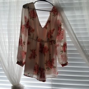 Floral V-Neck Romper