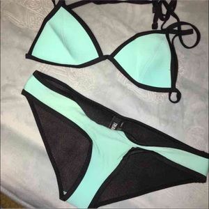 Blue Triangl Bathing Suit