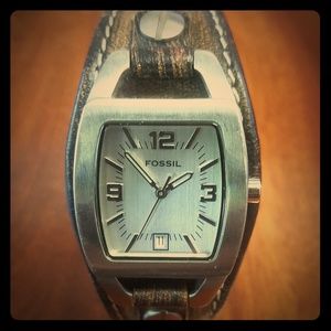 Womens Fossil Leather Band Watch