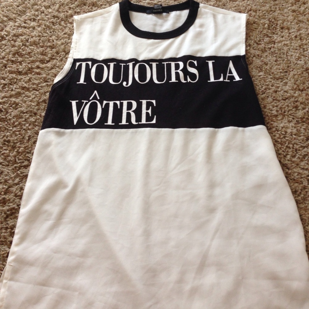 Sheer Black and White Tank