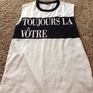 Sheer Black and White Tank