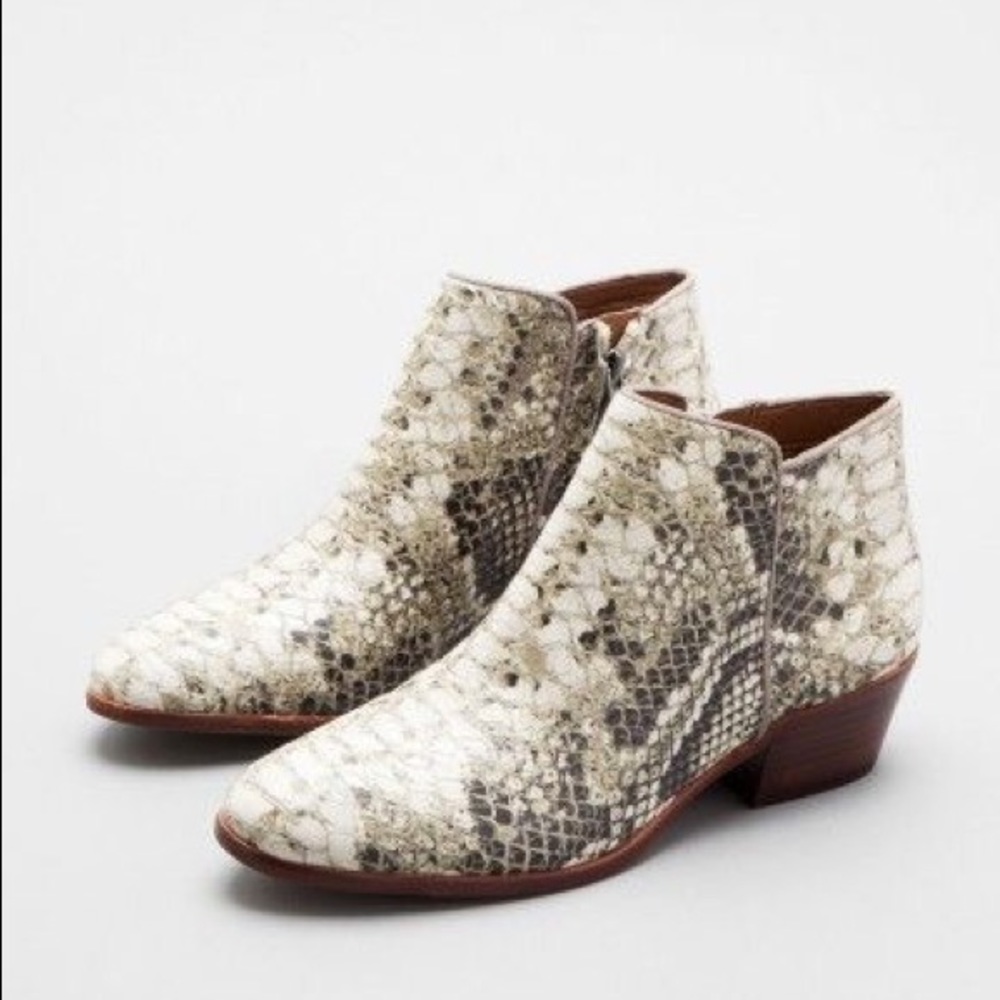 Sam Edelman Snake Skin Pattern Booties