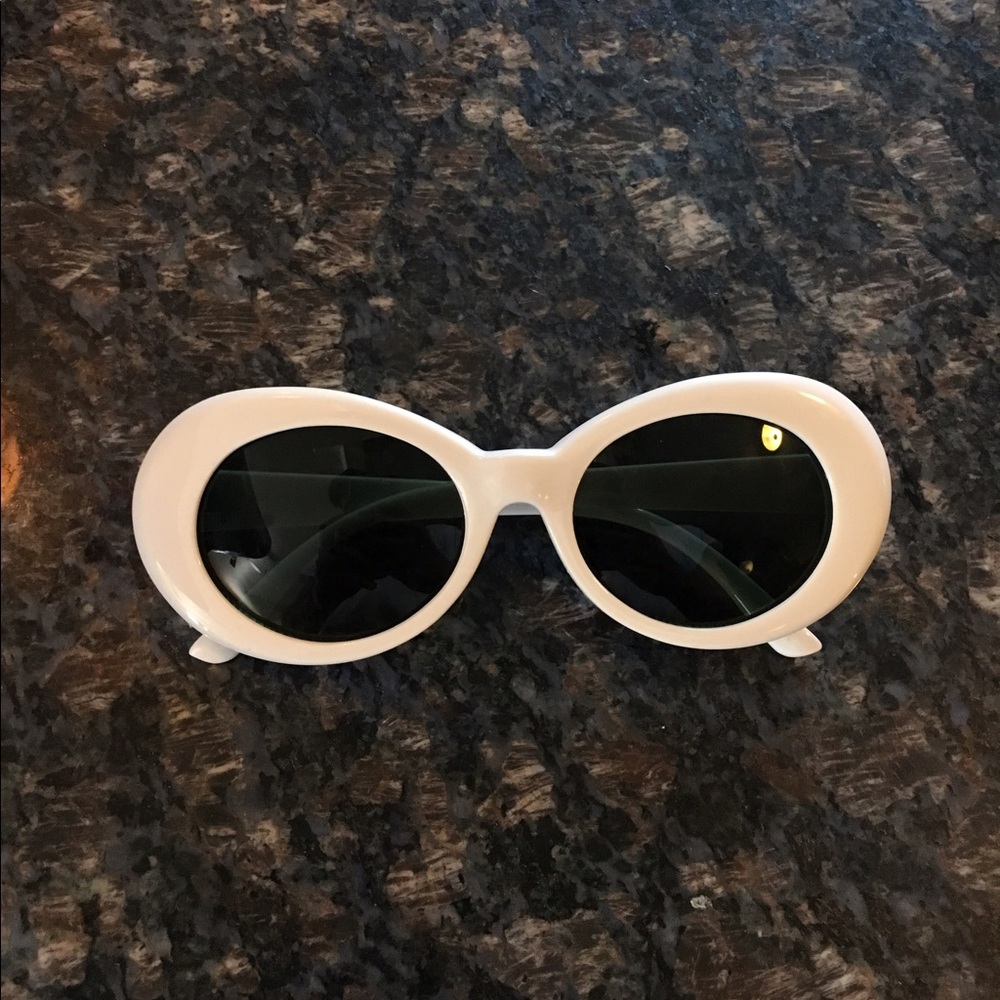 White retro sunglasses