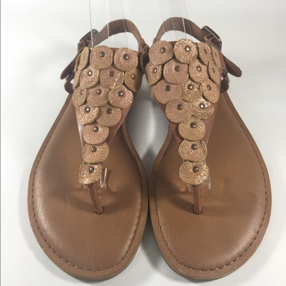Lucky Brand Shoes - Lucky Brand Filomena Brown Leather Sandals 7.5