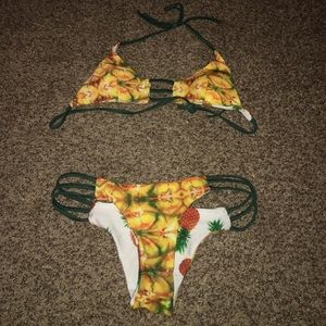 Reversible pineapple bikini