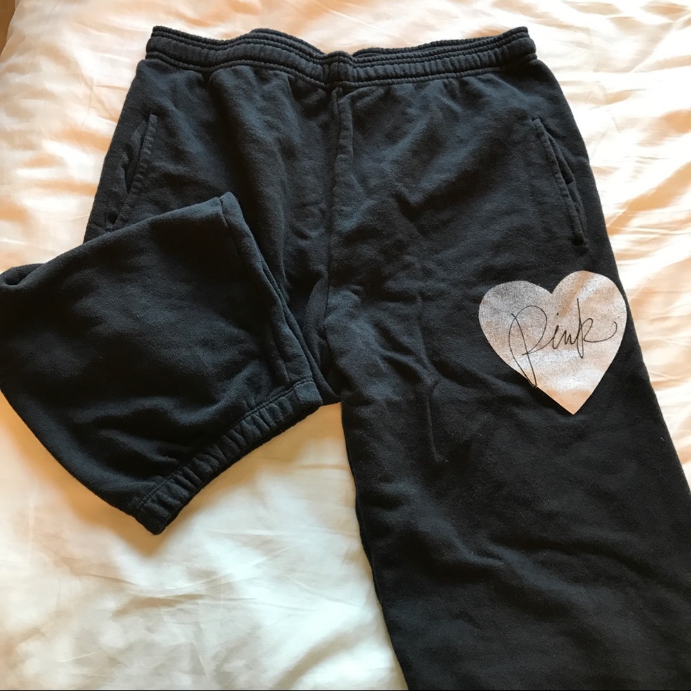 Pink crop sweatpants