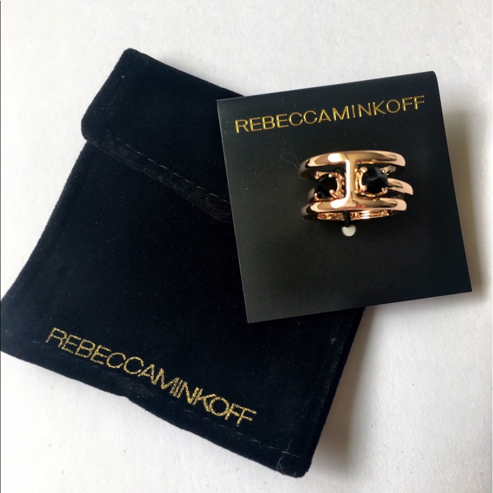Rebecca Minkoff Rose Gold Two-Piece Ring Set BNWT