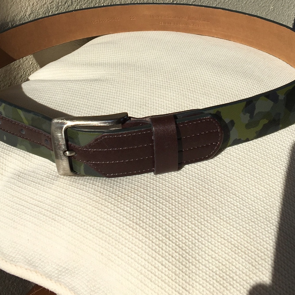 Men's camo belt by Neiman Marcus