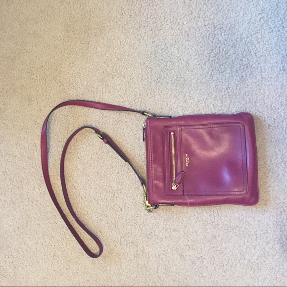 Coach Handbags - Burgundy Coach cross body purse