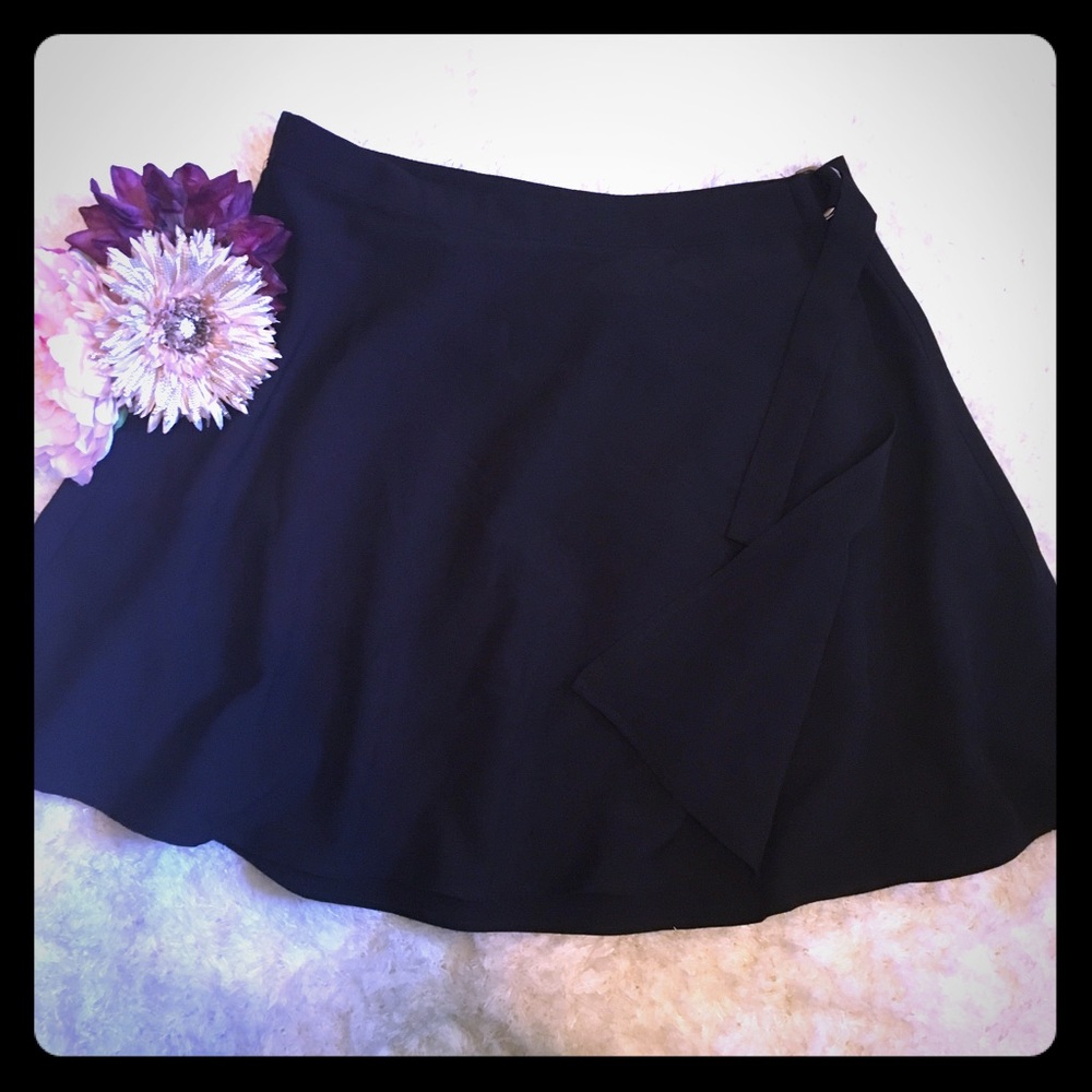 Black Wrap Skirt