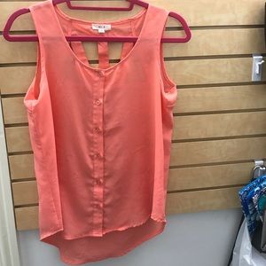 Coral blouse
