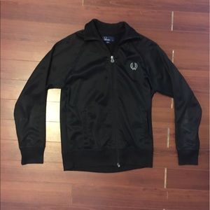 Fred Perry Track Jacket in Black Small