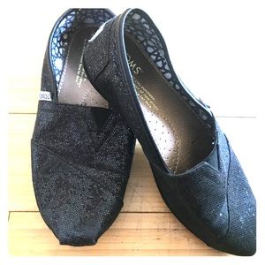 TOMS Black Glitter ✨