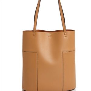 Tory burch block t medium leather tote new