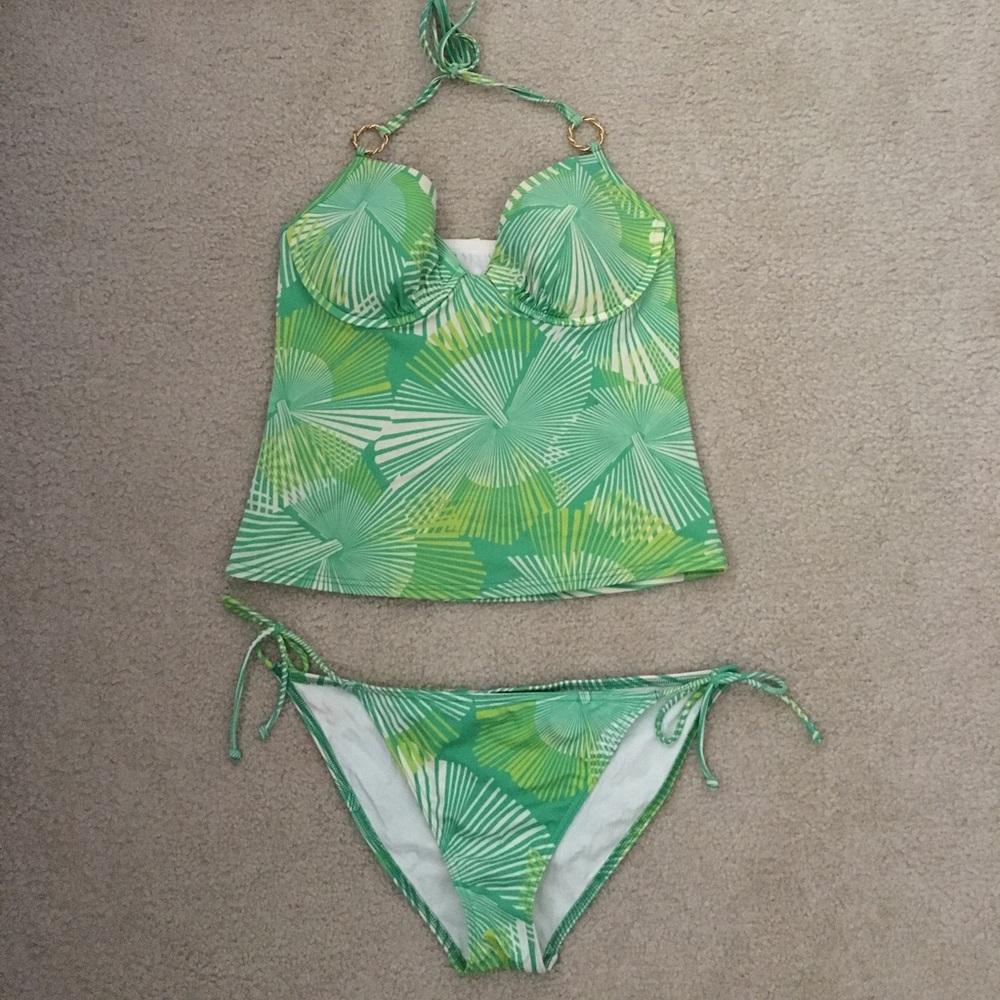 Victoria Secret green tankini bathing suit