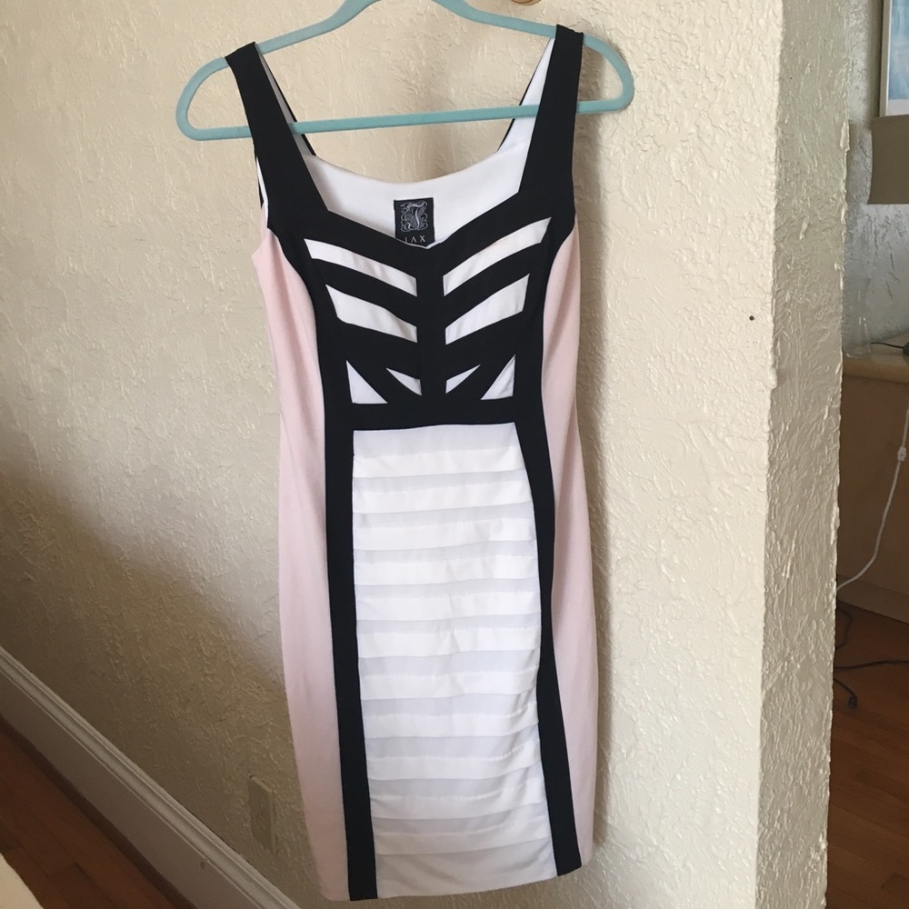 JAX pink and black dress