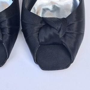 Caparros Satin High Heels Black Formal Shoes